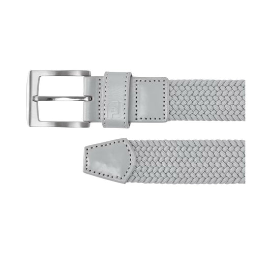 Footjoy Mens Braided Belt Grey