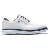 Footjoy Mens Traditions Blucher Golf Shoes Medium cut shoes in white & blue