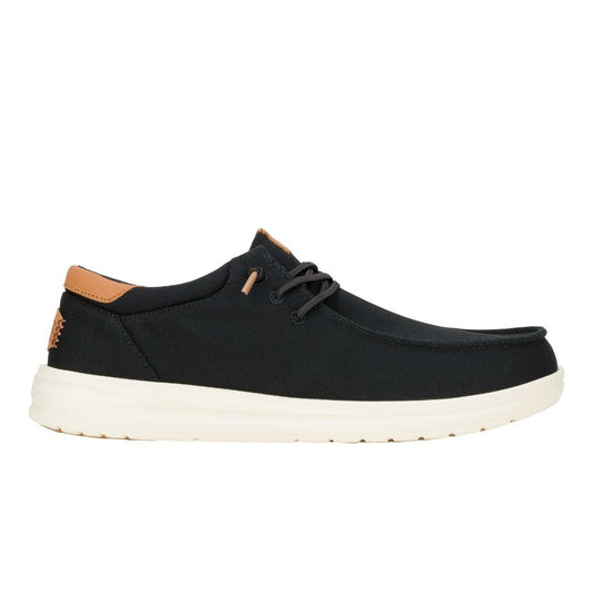 Hey Dude Mens Paul Canvas Lifestyle Shoes in Black