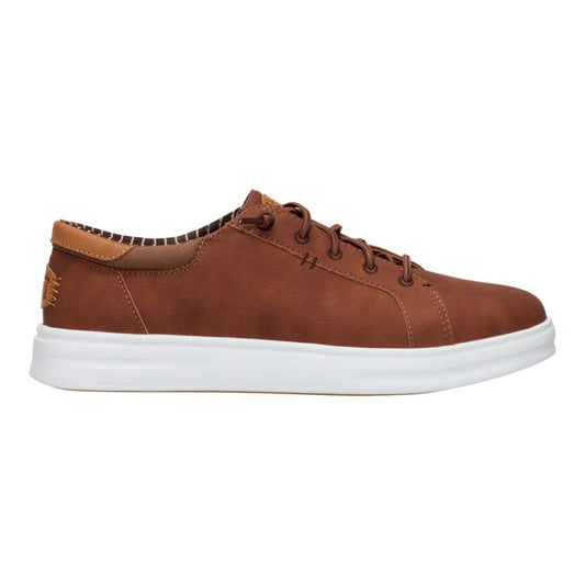 Hey Dude Mens Paul Pro Classic Lifestyle Shoes in Cognac