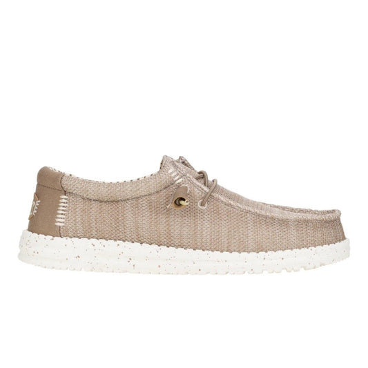 Hey Dude Mens Wally Stretch Sox Lifestyle Shoes in Tan