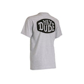 Hey Dude Unisex Back logo Tee in Grey Heather