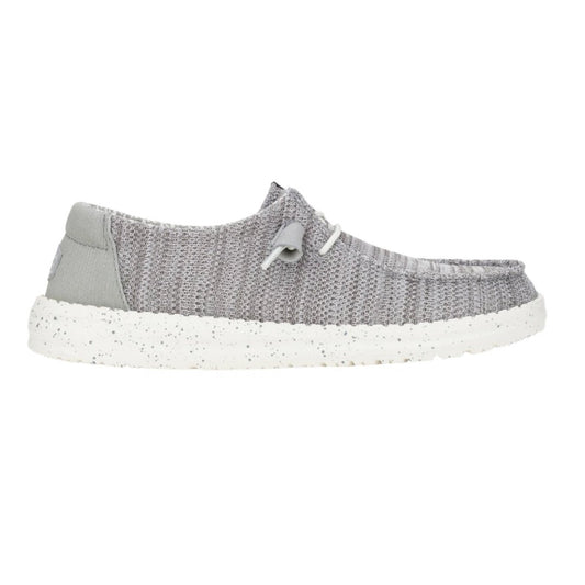 Hey Dude Women's Wendy Stretch Mesh lifestyle shoe in Light Grey