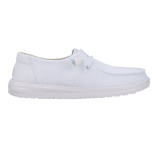 Hey Dude Women's Wendy Stretch Mesh lifestyle shoes in White