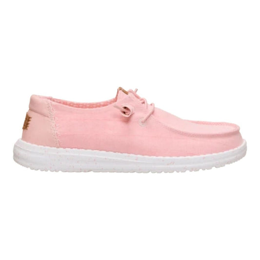 Hey Dude Womens Wendy Chambray Grid Pale Pink