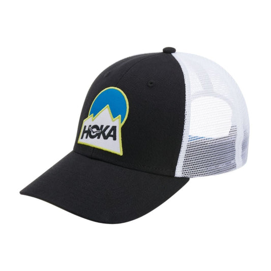 Hoka Unisex Trucker Cap in Black & White