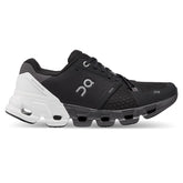 On Women's Cloud Flyer 4 Running Shoes in Black & White Wide