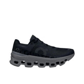 On Women's Cloud Monster Running Shoes in Black Magnet
