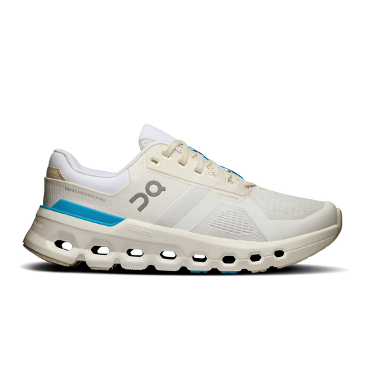 On Women's Cloud Runner 2 Running Shoes in White & Horizon