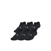 Under Armour Unisex ESSENTIAL NO SHOW 6 pack in Black