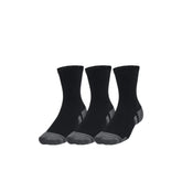 Under Armour Unisex Peformance Cotton 3 Pack Mid in Black