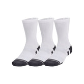 Under Armour Unisex Performance Tech 3-Pack Crew Socks in White