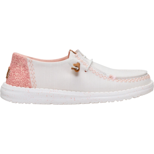Hey Dude Wendy Boho Butterfly Snow White Pink