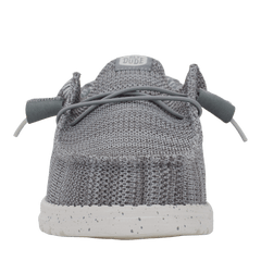 Hey Dude Mens Wally Stretch Mesh Lifestyle Shoes in Grey