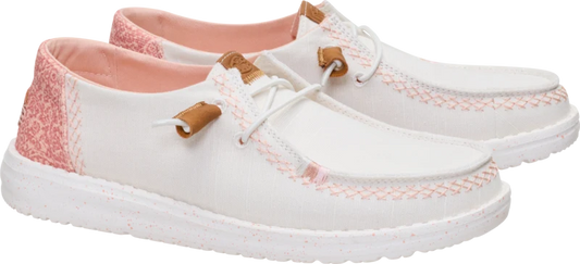 Hey Dude Wendy Boho Butterfly Snow White Pink