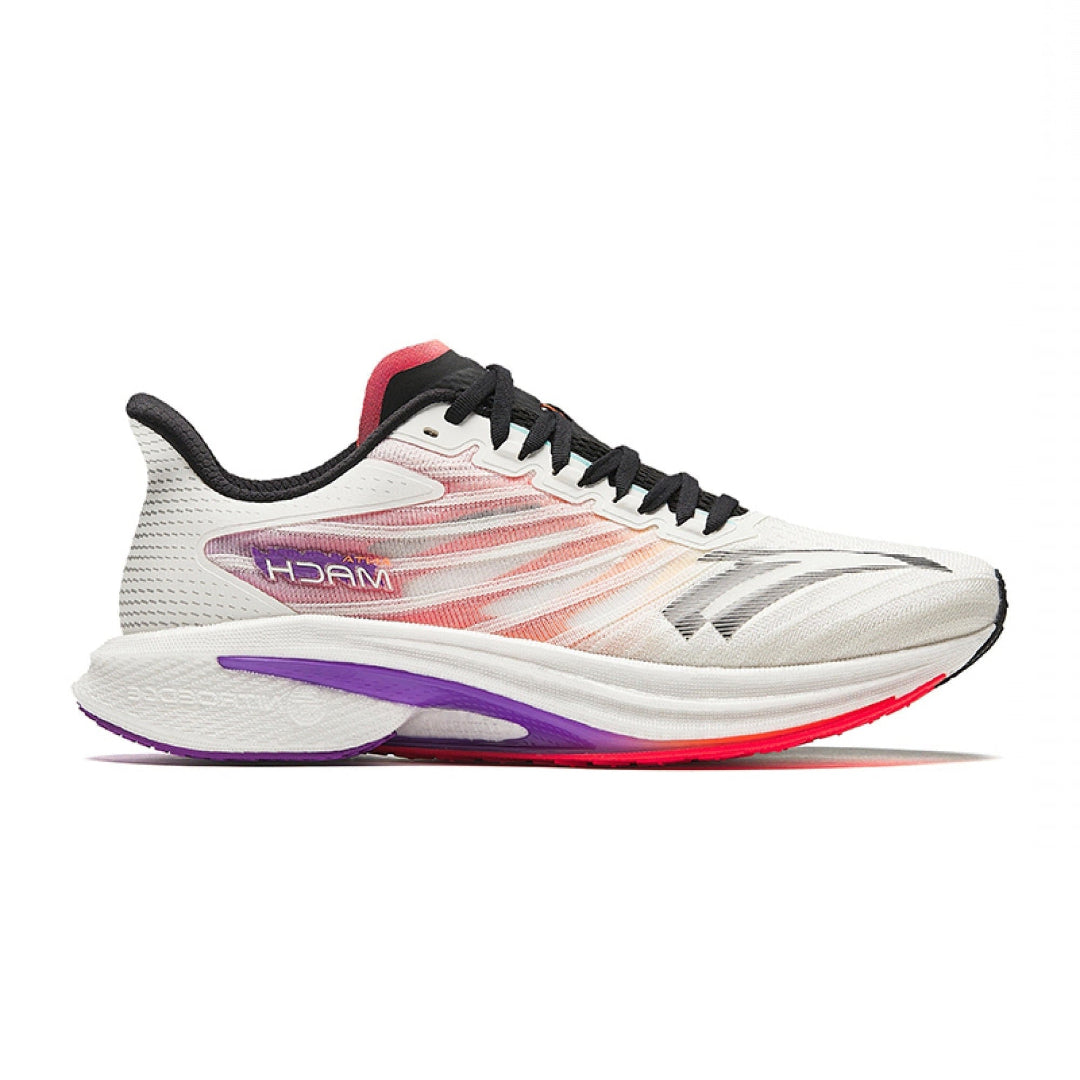 Anta Mens Mach 4.0 Running Shoes in White Purple