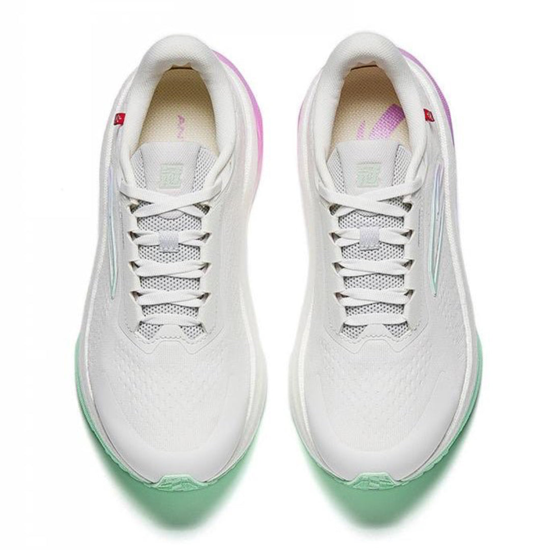 Anta Womens Bellero 3.0 SE Running Shoes in White, Purple and Green