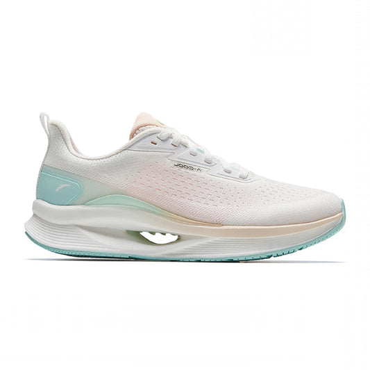 Anta Womens Flashlite Cool Running Shoes in White, Orange and Mint
