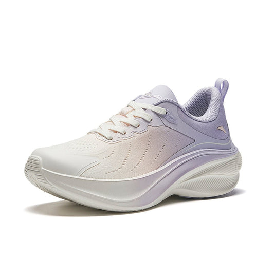 Anta Womens Leaf 2 Running Shoes in White and Purple