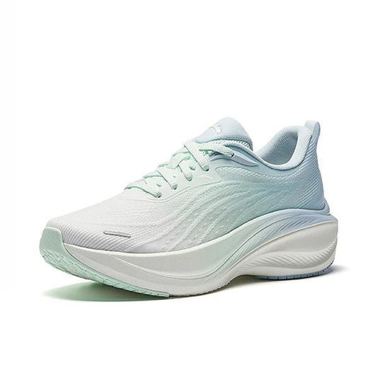 Anta Womens Petal Running Shoes in White and Blue