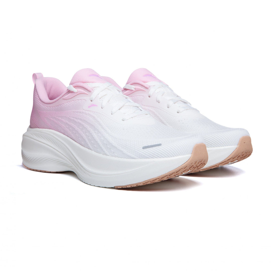 Anta Womens Petal Running Shoes in Pink and White 
