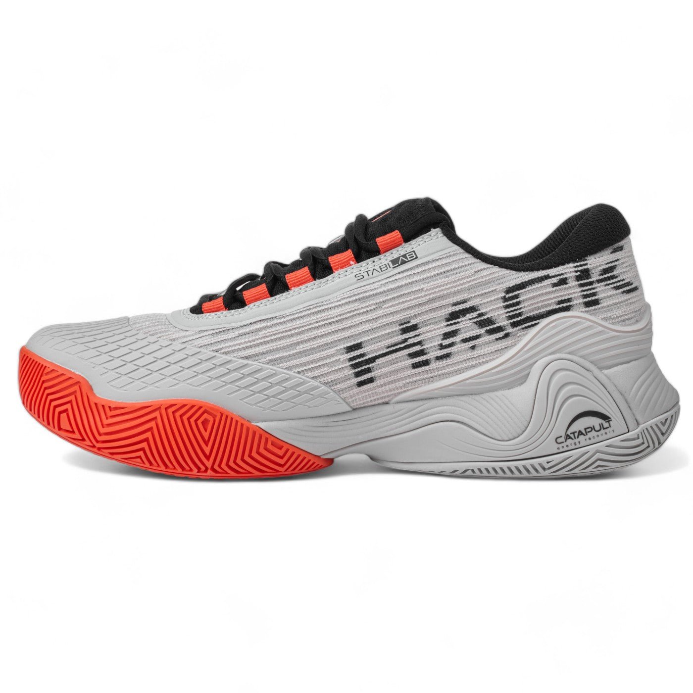 Bullpadel Mens Hack Vibram Padel Shoes in White and Orange