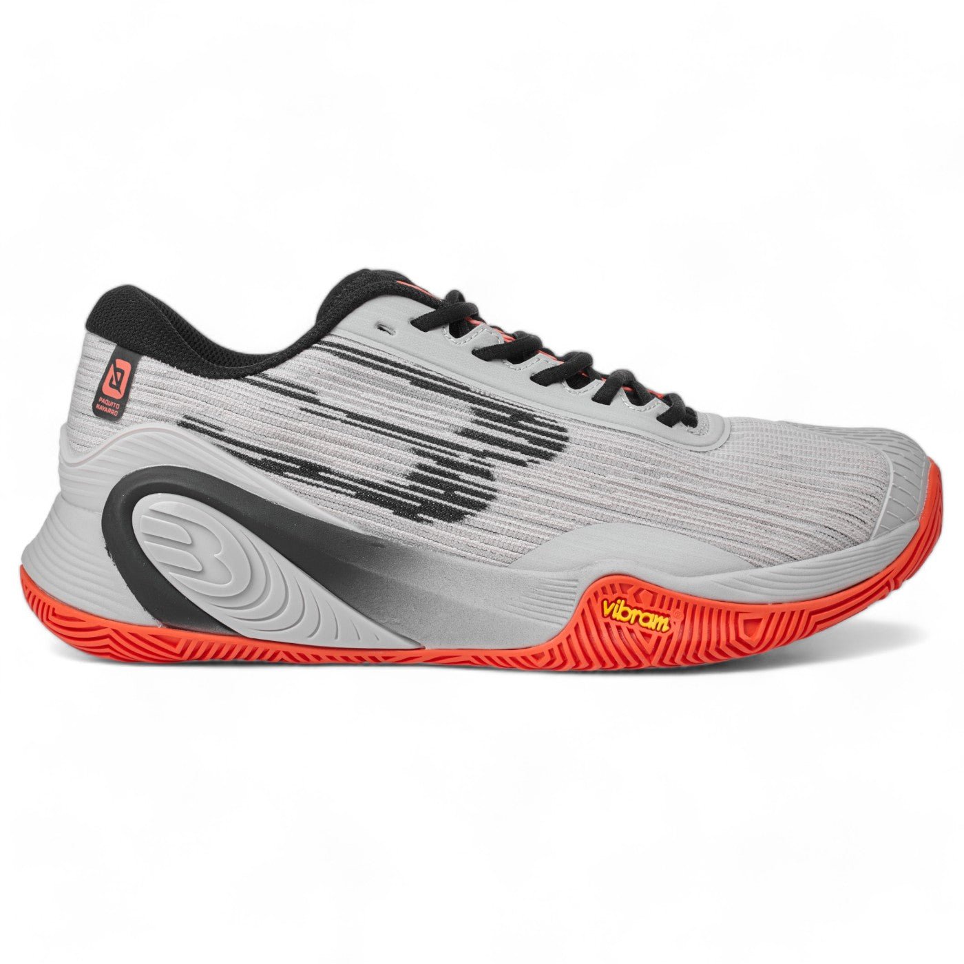 Bullpadel Mens Hack Vibram Padel Shoes in White and Orange