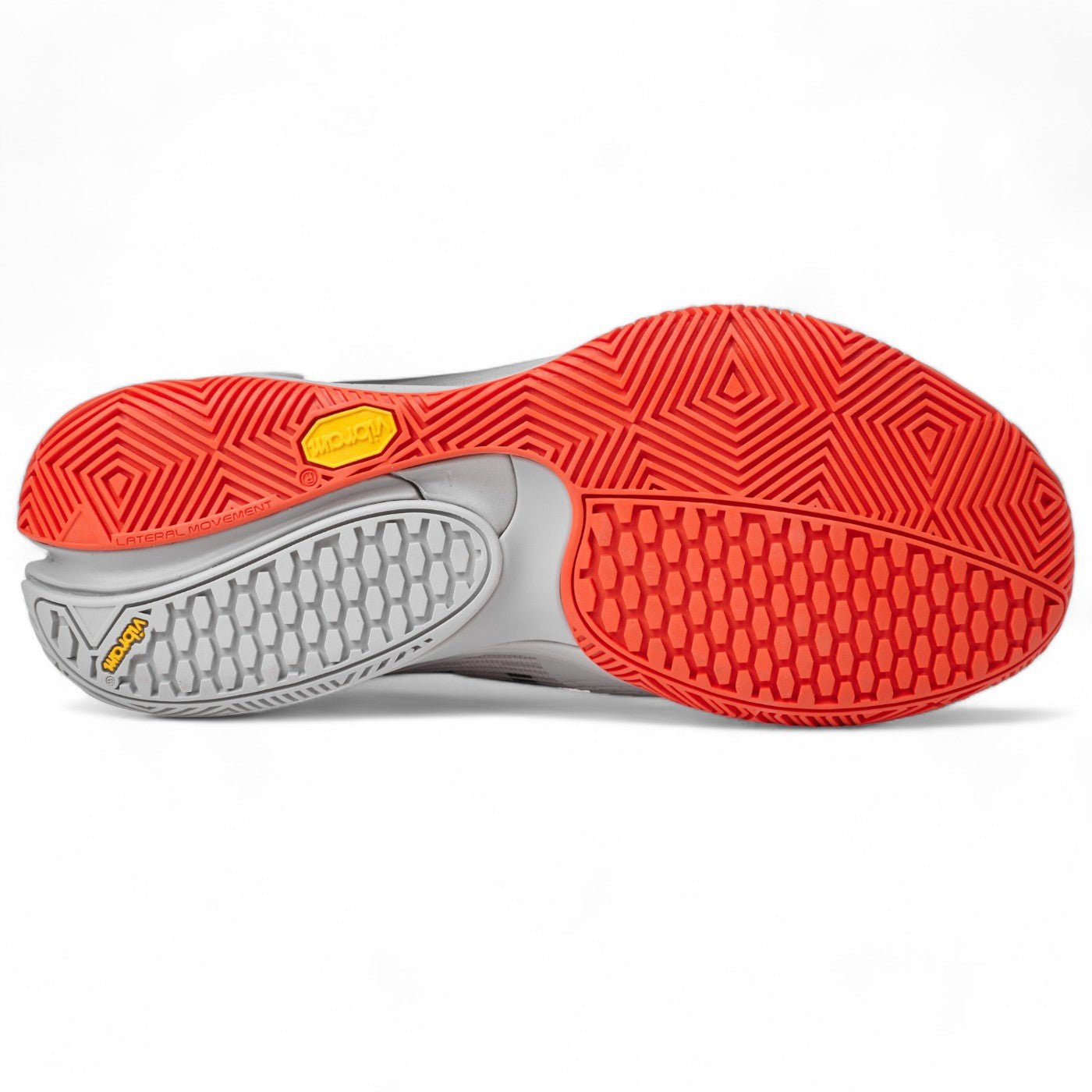 Bullpadel Mens Hack Vibram Padel Shoes in White and Orange
