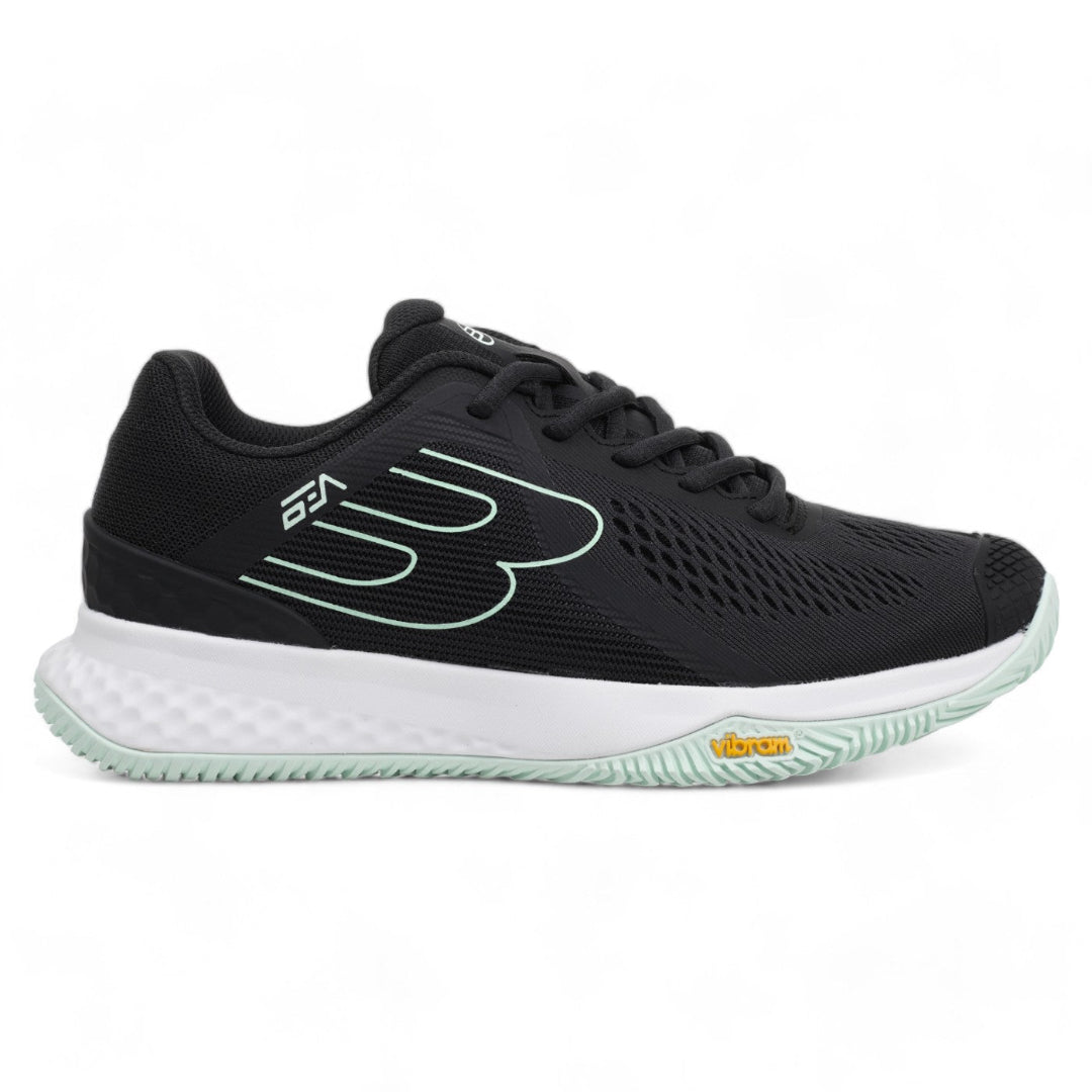 Bullpadel Womens Pearl Vibram Padel Shoes in Black and Mint