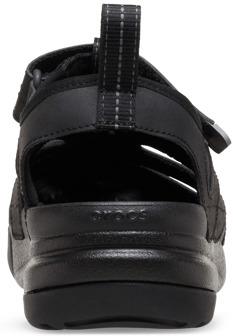 Crocs Mens Yukon Fisherman Sandal in Black