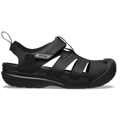 Crocs Mens Yukon Fisherman Sandal in Black