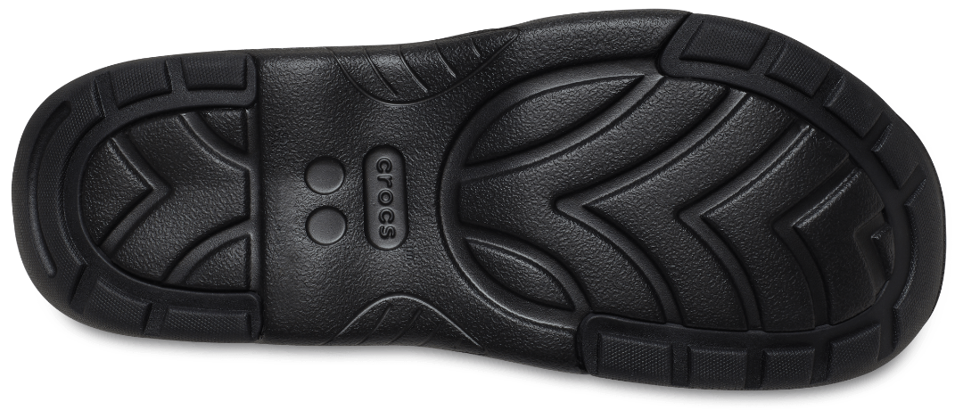 Crocs Mens Yukon Fisherman Sandal in Black