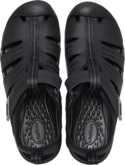 Crocs Mens Yukon Fisherman Sandal in Black