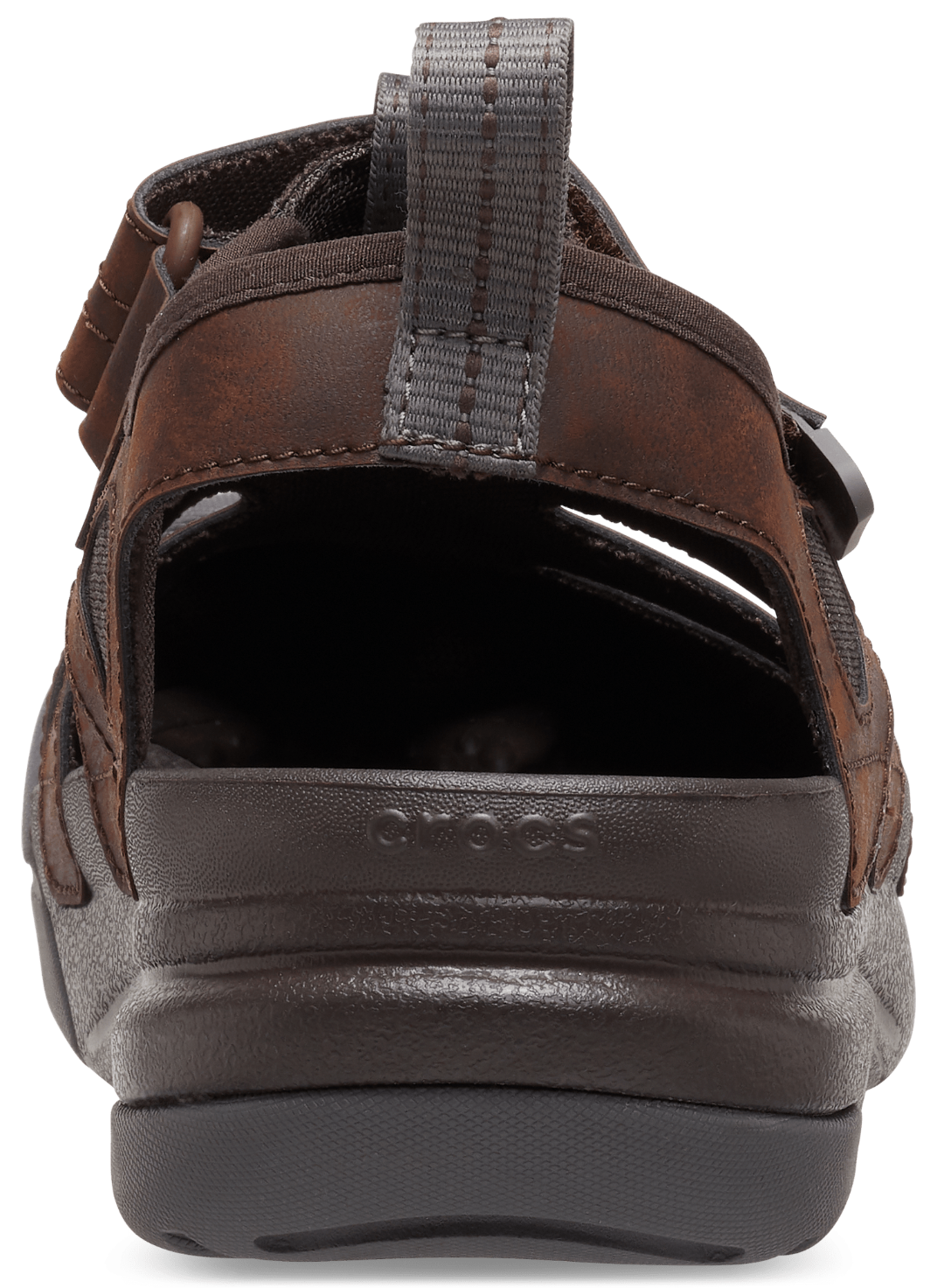 Crocs Mens Yukon Fisherman Sandal in Espresso