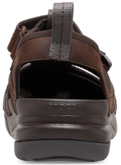Crocs Mens Yukon Fisherman Sandal in Espresso