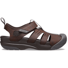 Crocs Mens Yukon Fisherman Sandal in Espresso
