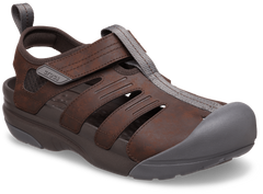 Crocs Mens Yukon Fisherman Sandal in Espresso