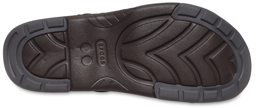 Crocs Mens Yukon Fisherman Sandal in Espresso