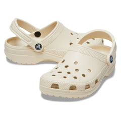 Crocs Unisex Classic Clog Lifestyle Shoes in Bone