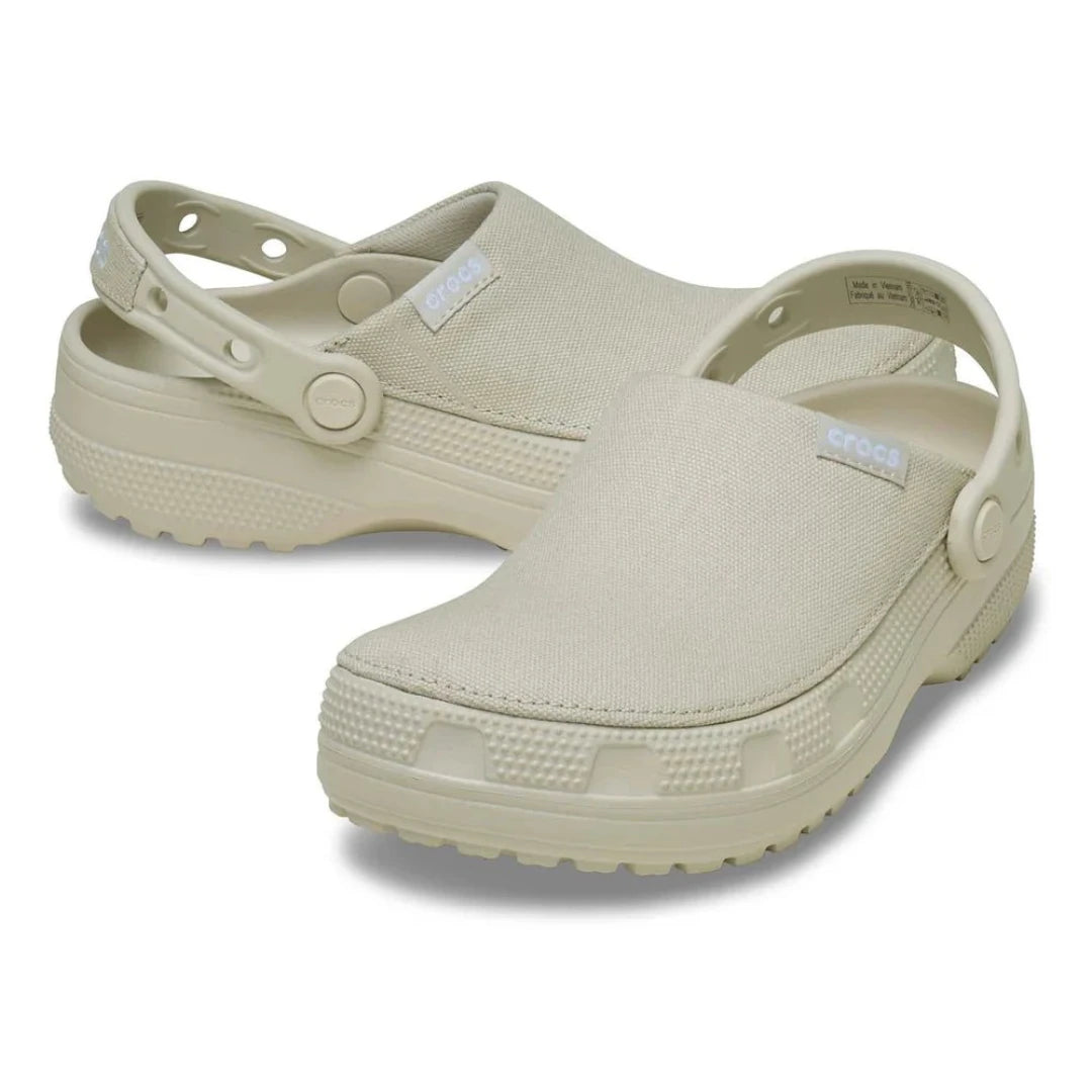 Crocs Unisex Classic Crafted Clog Stucco Lifestyle Shoes in Beige