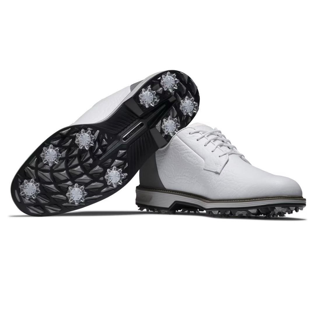 Footjoy Mens Field LX Premiere Golf Shoes Wide in White and Grey