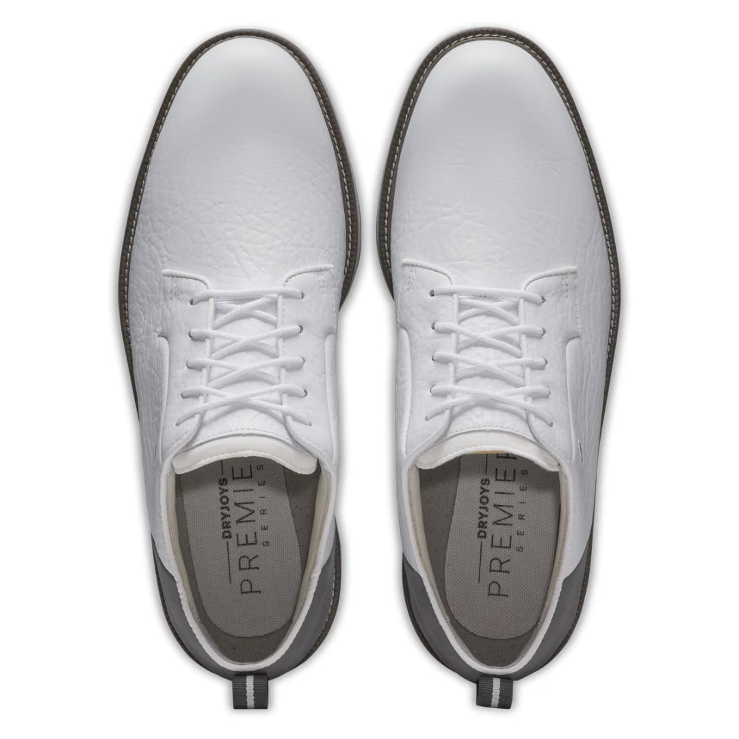 Footjoy Mens Field LX Premiere Golf Shoes Wide in White and Grey