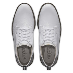 Footjoy Mens Field LX Premiere Golf Shoes Wide in White and Grey