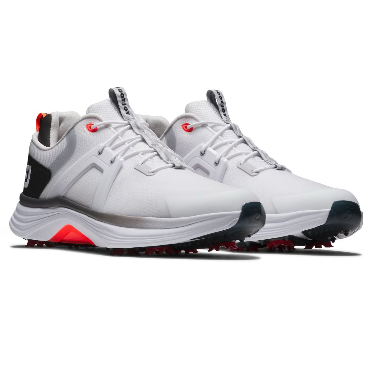 Footjoy Mens Hyperflex Golf Shoes Wide cut shoes in White & Red 