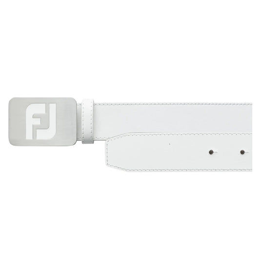 Footjoy Mens Leather Belt White