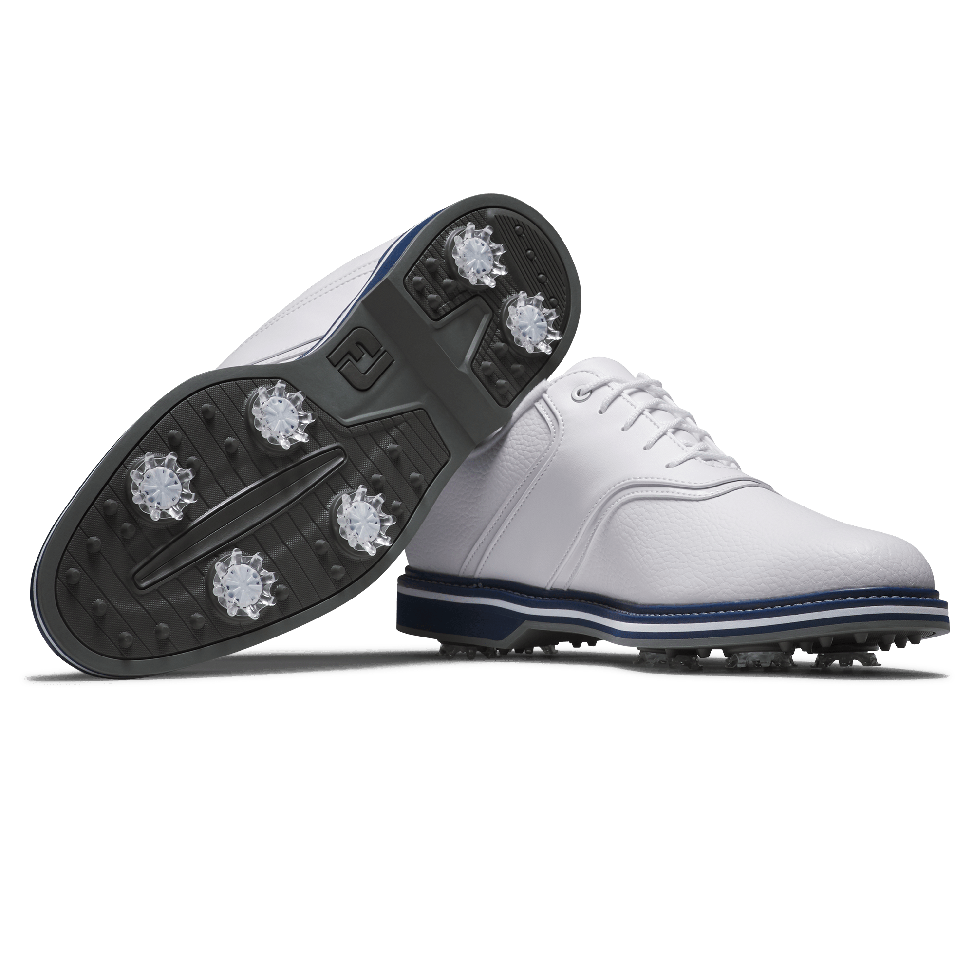 Footjoy Mens Original Golf Shoes Medium cut in White & Blue