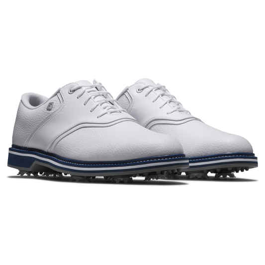 Footjoy Mens Original Golf Shoes Medium cut in White & Blue