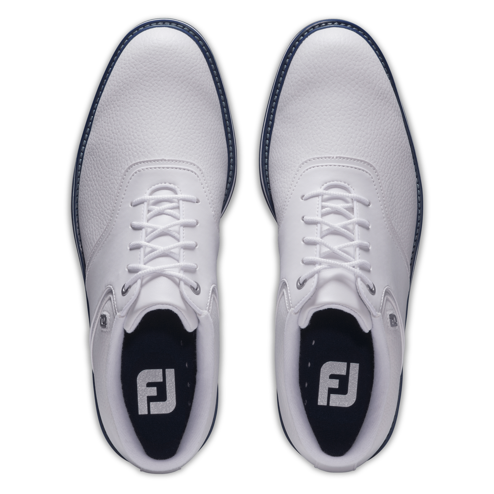 Footjoy Mens Original Golf Shoes Medium cut in White & Blue