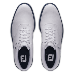 Footjoy Mens Original Golf Shoes Medium cut in White & Blue