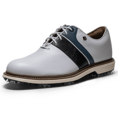 Footjoy Mens Packard Premiere Golf Shoes Wide in White Navy